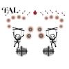 Funny Face Tattoos Halloween Tattoo Stickers, Waterproof Scary Makeup Decals for Party, Easy Apply Patch Temporary Wound Scar Body Art Kids