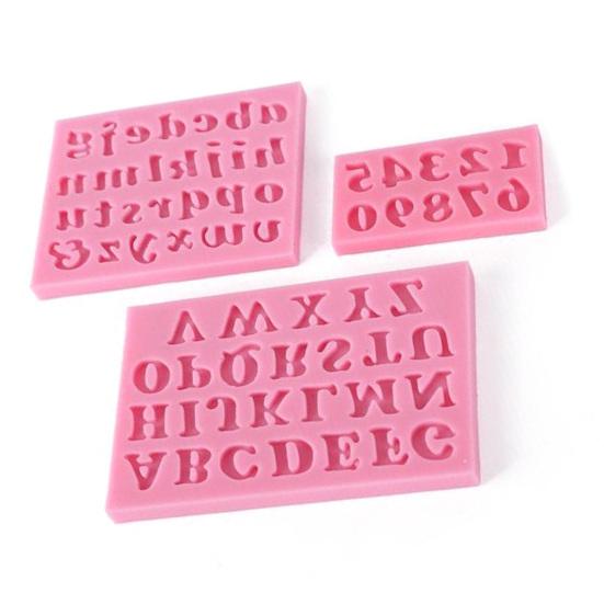 

3Pcs Mini Letter Number Silicone Handmade Fondant Cake Decorating DIY Mould Mold