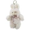 [Stream] Keychain Stuffed Toy Mascot Animal Fluffy Tino Cute Rabbit White Yu-Packet 24