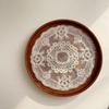 Embroidery Flower Lace Embroidery Placemat Round Cup Mat Doily Coaster  Table Decor