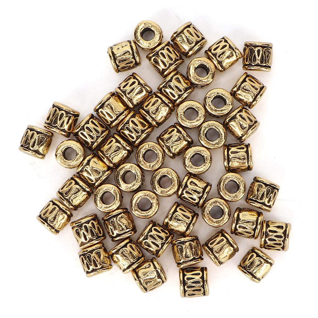 50 szt. Koraliki do zaplatania włosów ze stopu ozdoba do brody dredy pierścionki bransoletka naszyjnik akcesoria do wyrobu złota