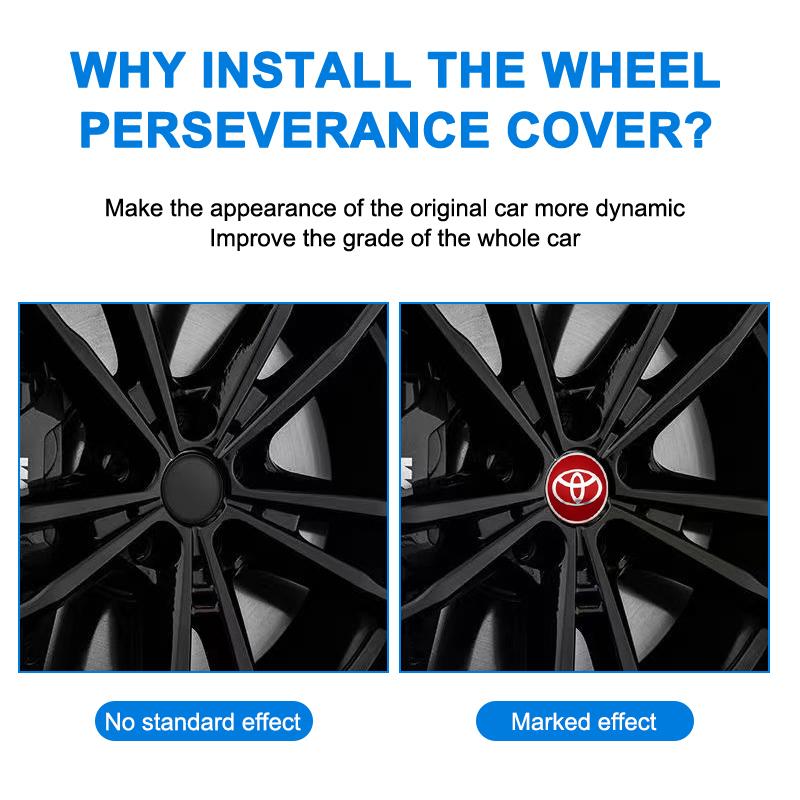 4Pcs Car Wheel Hub Center Metal Decals Sticker Accessories For Toyota Corolla Yaris Aygo Prius CHR Camry Auris Avensis 4Runner