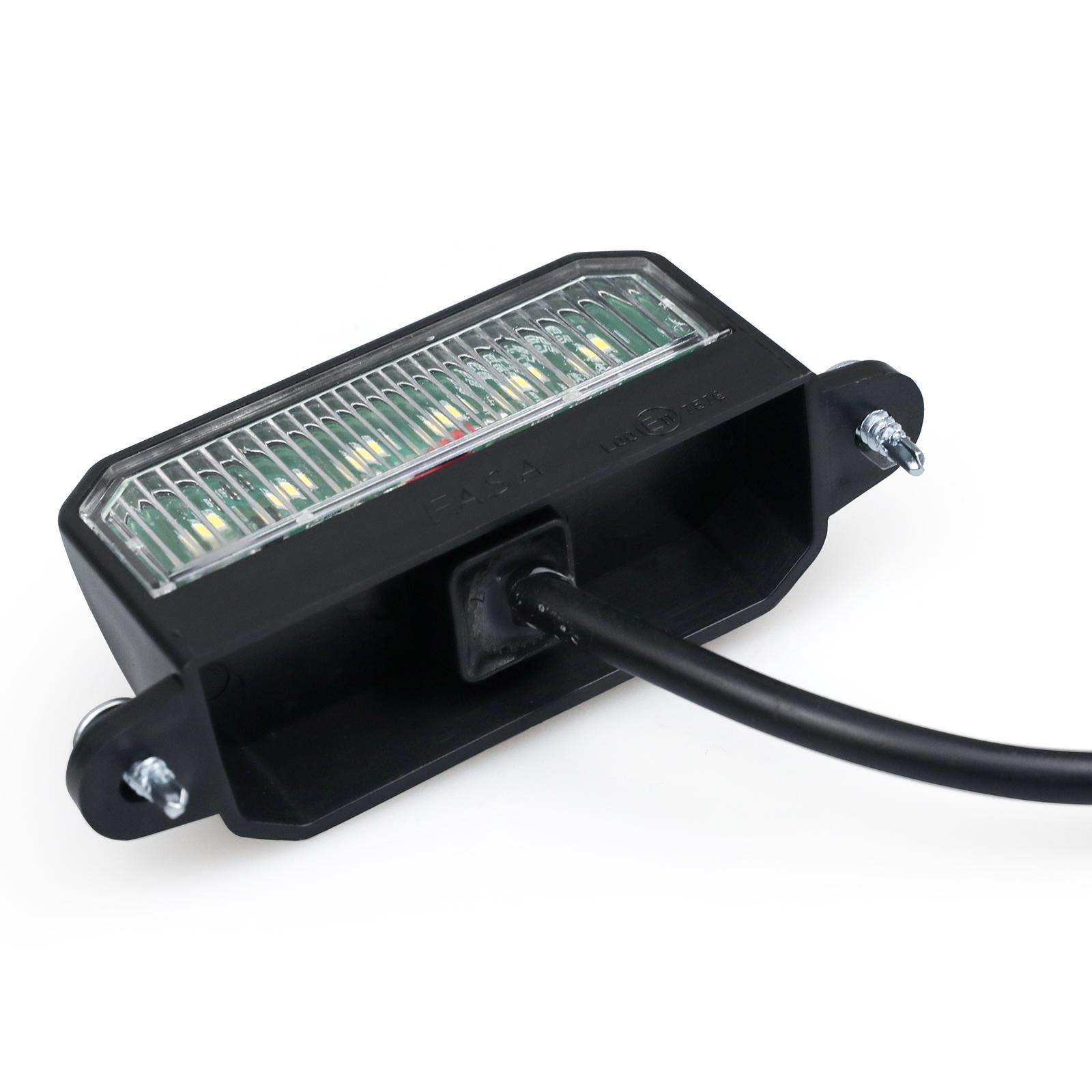 AOHEWEI 2x Waterproof 6 LEDs License Number Plate Lights Trailer Tail Number Rear Lamps 12-24V for Boat Truck Lorry Caravans 1 PC