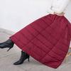 WTEMPO Winter Warm Long Skirt Women's Autumn Winter Thickened Down Cotton Skirts Large Size Casual Zipper Winter Skirt