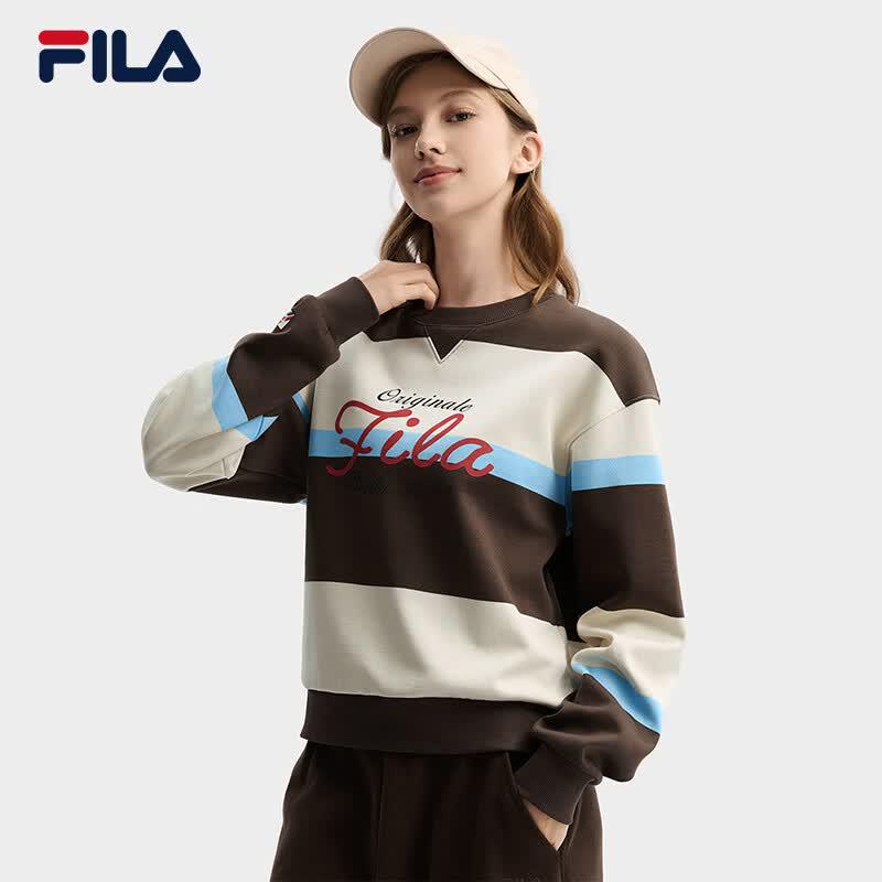 Fila Women's Striped Color-Block Pullover Sweatshirt