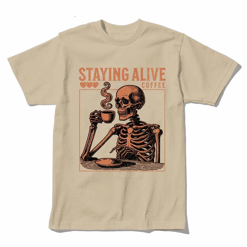 Coolmind U0020-T2 Skull Exclusive Graphic Men Tshirt Big Size Cool T Shirt Men Unisex Tee Shirts Tops