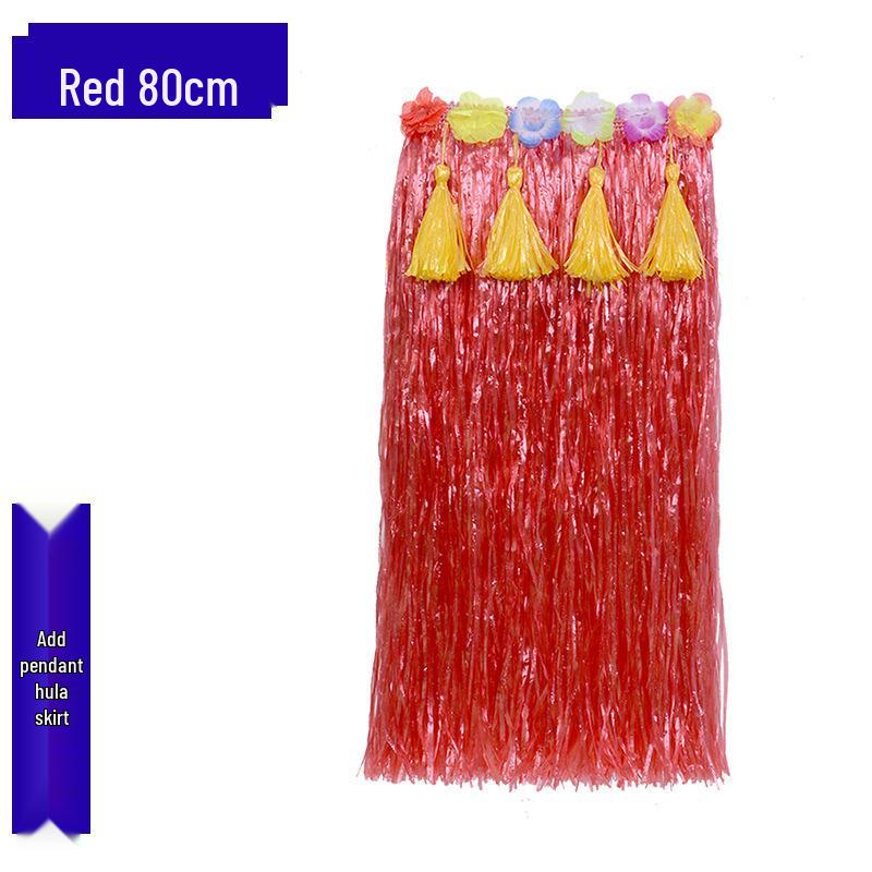 Colorful Hawaiian Hula Dance Costume Skirt Set for Role-Playing Activities