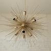 12-flammiger Mid-Century Modern Messing Sputnik Kronleuchter Verstellbare Deckenpendelleuchte für Esszimmer, Wohnzimmer, Schlafzimmer, Eingangsbereich