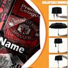 Custom Name Personalized Manchester United Print Umbrella, Auto Open Close, 8‑Rib Sturdy Frame, Commute Camping Hiking Use, Birthday Gift