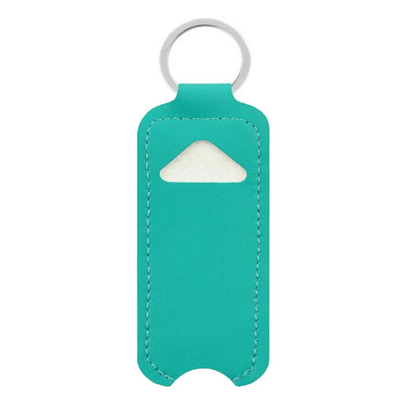 Fashionable Lipstick Keychain Holder and Cosmetic Protective Leather Case