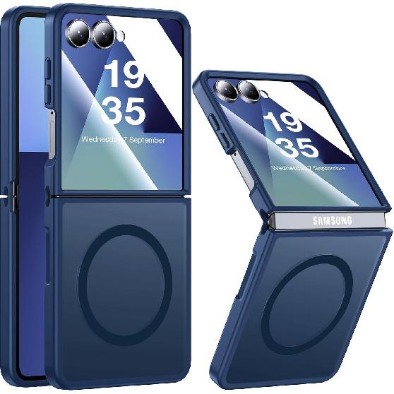 Suitable for Samsung ZFlip 20% Off Foldable Phone Case, Matte Skin-feel Magnetic Protective Cover, Zflip7 Integrated Anti-drop Transparent Case