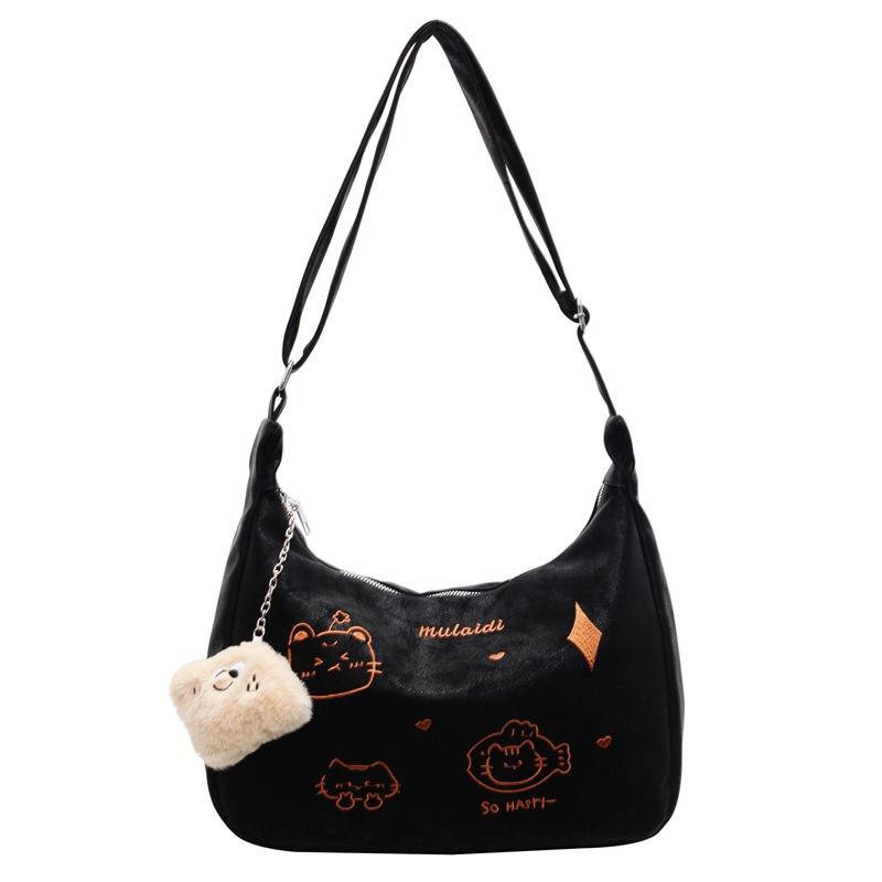 Cartoon Simple Large-capacity Bag, High-end Women's Bag, Fashionable and Cute Messenger Bag, Commuter Versatile Dumpling Bag