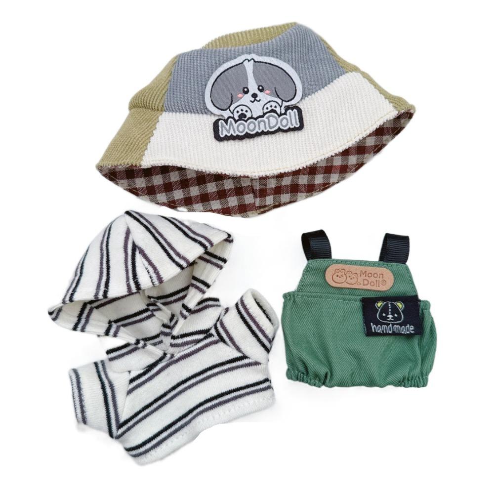 

Наряди 17см Подвеска Лабубу Ремешок для одежды Брюки Плюшевые куклы Одежда 17см Лабубу зелёный