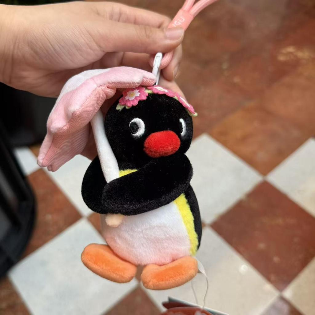 Genuine Penguin Family Bag Charm - Autumn/Winter Series Plush Toy Keychain