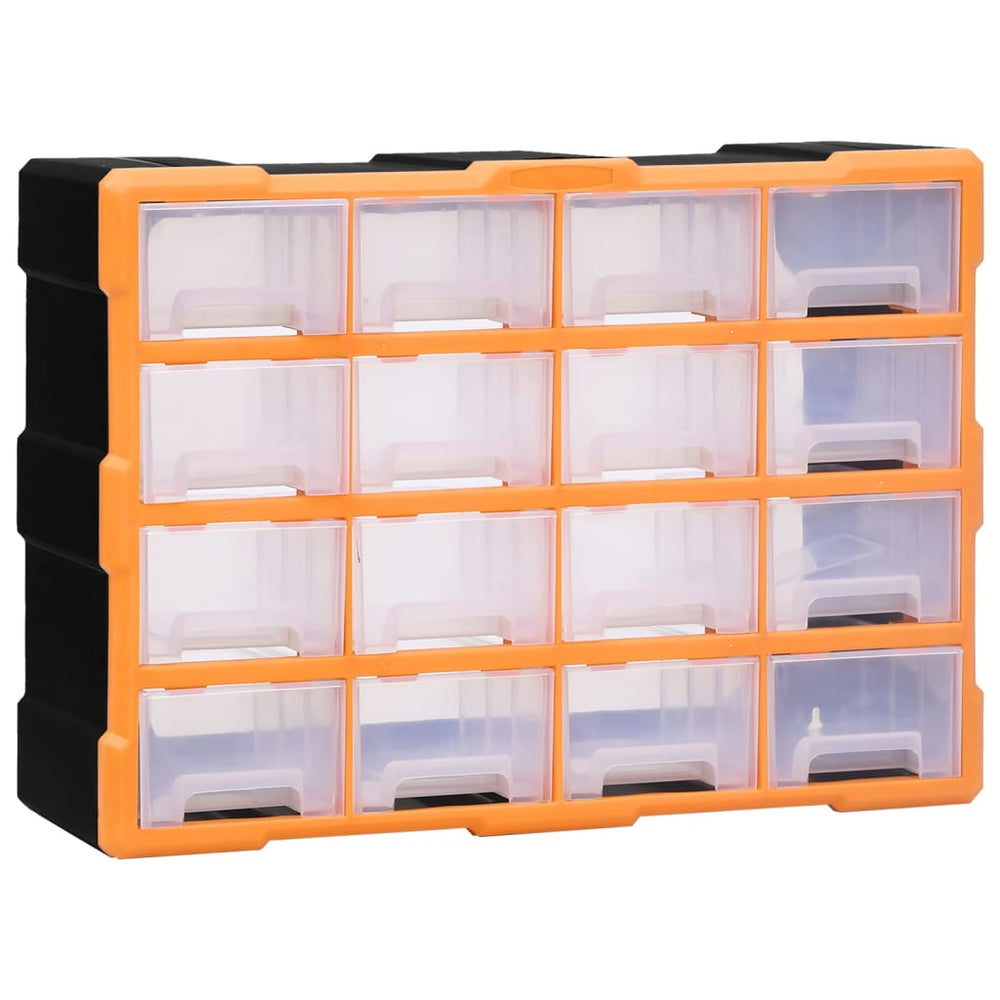 Organisateur multi-tiroirs avec 16 tiroirs centraux 52x16x37 cm