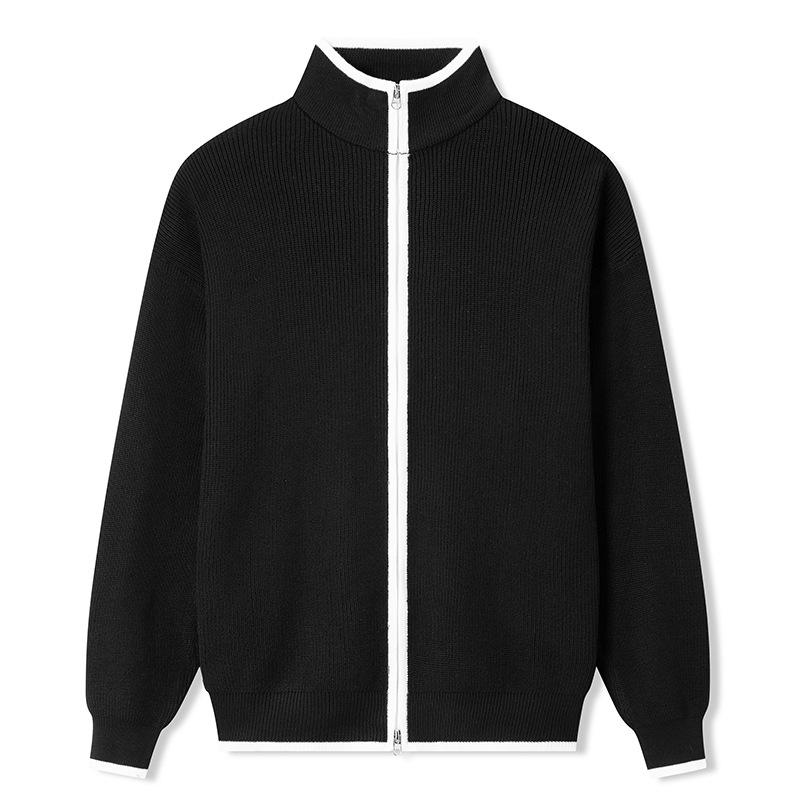 

Вязаный свитер с длинными рукавами. Мужская мода. Верхнее пальто. Повседневный свитер на молнии. XXXL