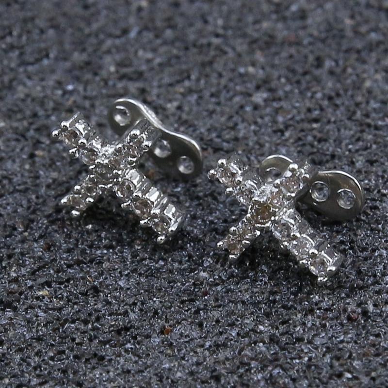 Pair Of Geometric 316L Stainless Steel Body Jewelry Geometric Body Studs For Unique Fashion And Style Expression