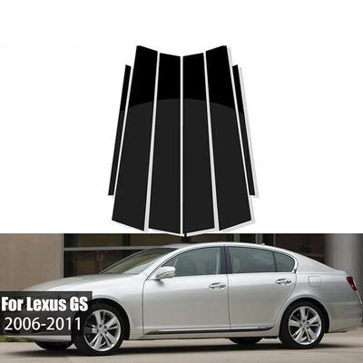 Decal Covers 6PCS Door Trim Pillar Post Fit For Lexus GS 2006-2011 GS350 GS300