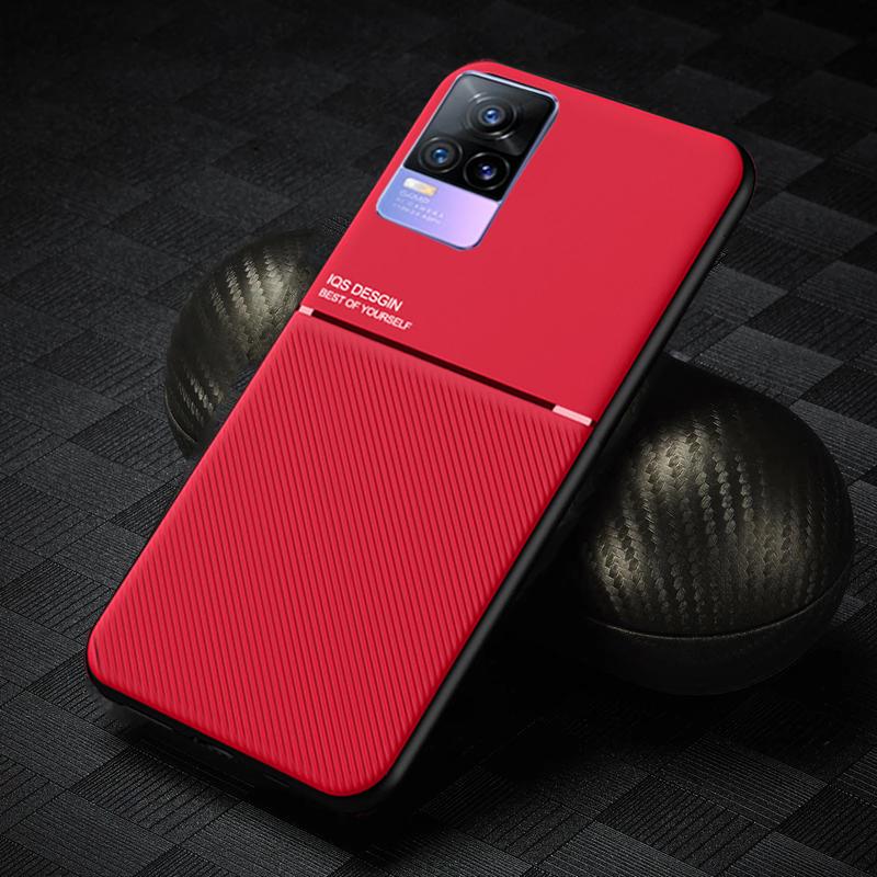 Matte Leather Soft Phone Case For Vivo V25 V21E V20 Pro SE Y20 Y30 Y50 Y70 Y31 Y51 Y52S Y35 Y73 Y73S Armor Shockproof Car Holder TPU Back Cover Shell