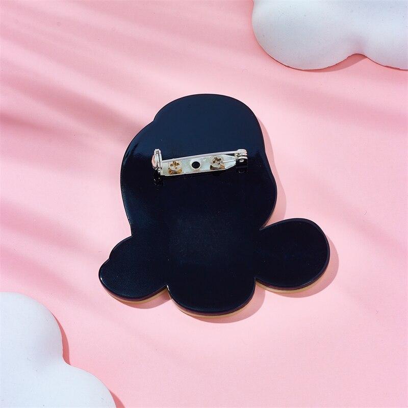 Blucome Păr galben Broșe pentru damă Insignă elegantă din material acrilic pentru femei Noi tendințe Cadouri de aniversare Ace Accesorii Bijuterii