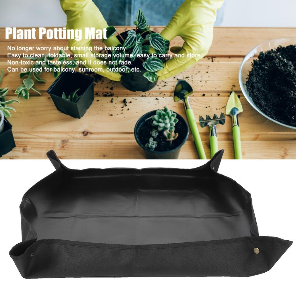 2PCS Oxford Cloth Gardening Mat Waterproof 75×75cm Garden Potting Mat Portable Easy Clean Transplanting Mat Balcony Planting