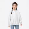 Girls' Cotton Lace-Hem Casual Shirt