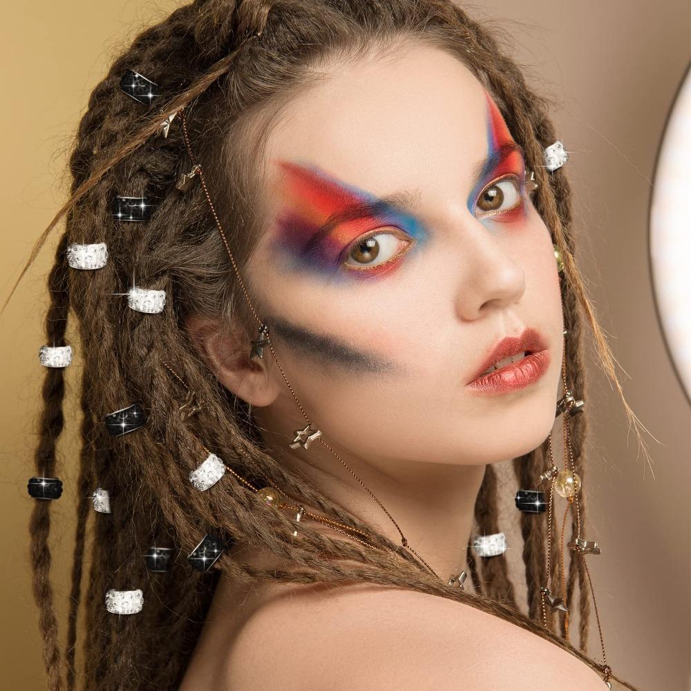 12/40/80pcs 11mm Rhinestone European Beads Large Hole Spacer Beads Diamond Hair Beadsl Rondelle Charm for DIY European Charm Bracelet Snake Chain