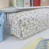 Süße Blumenprint Stifttasche Leinwand Schreibwarentasche Große Kapazität Federmäppchen Multifunktionaler Schreibwaren-Organizer Schulbedarf