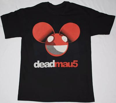 T-shirt a maniche corte in cotone Deadmau5 hip hop nera tutte le taglie