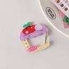 Kawaii Ins Style Acrylic Keychain Holder Cartoon Fruit Cupcake Star Shaped Bag Pendant Hook Cute Korean Style Key Hanging Decor