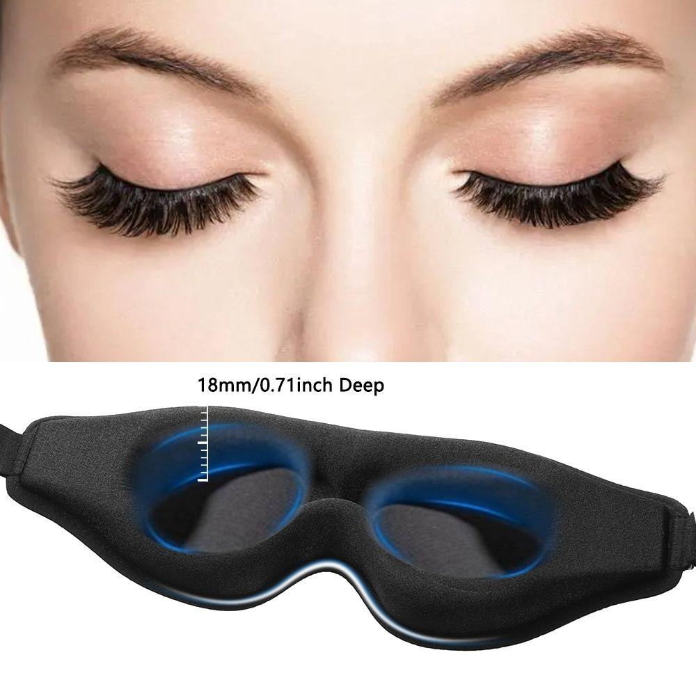 

Оттенок черного цвета с регулируемым ремешком 3D-маска для сна 3D-контурная маска для глаз для сна Маска для сна