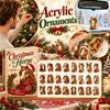 2D Adventskalender mit flachen Hängeornamenten für den Weihnachts-Countdown