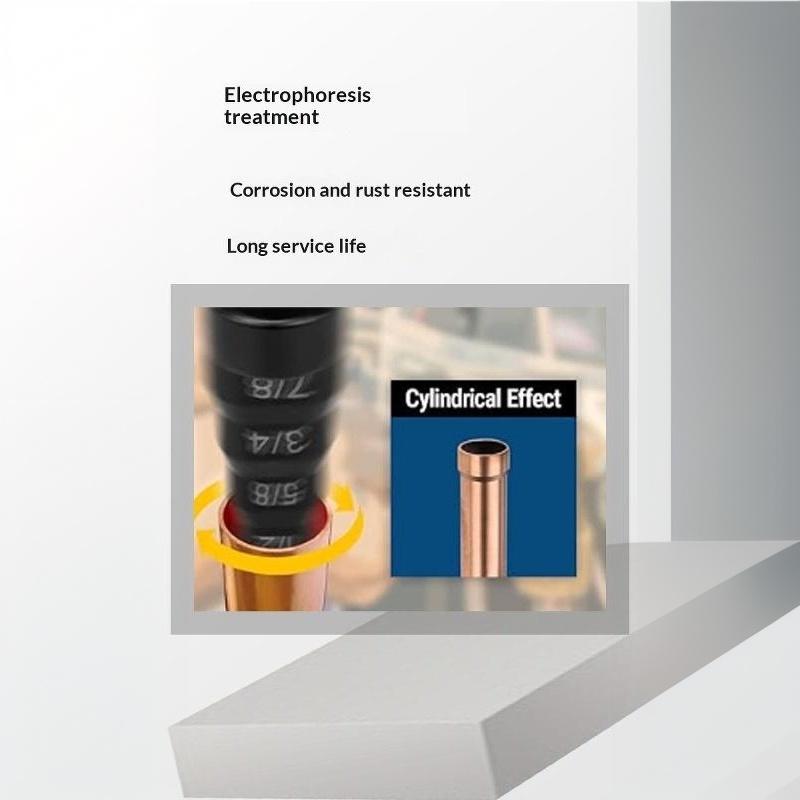 6 In 1 Air Conditioner Copper Pipe Expander High Hardness Swaging Drill Bit Tube Expanding Tool for Residential AC Repair Use
