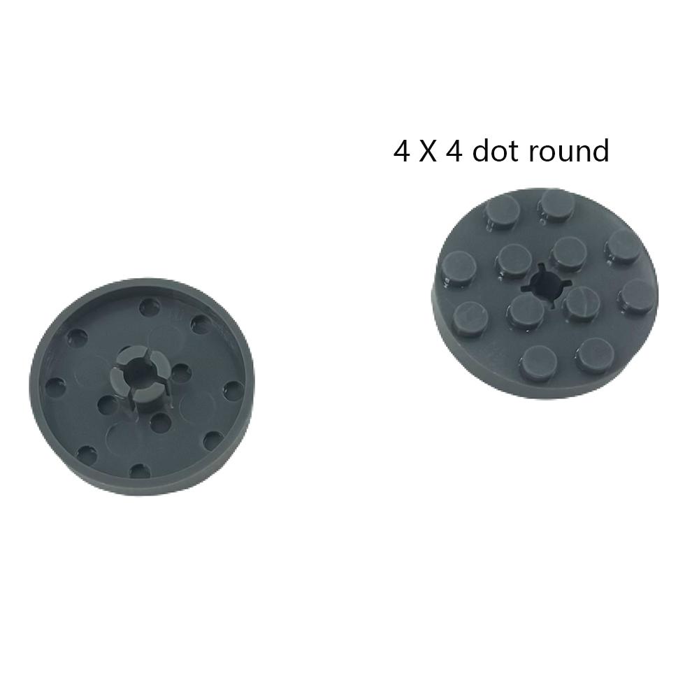10 buc/5 seturi Blocuri de construcție pentru scenă MOC compatibile cu particule mici Blocuri de construcție cu plăci rotunde 4X4 Accesorii pentru conectori pentru asamblarea bazei turnantă