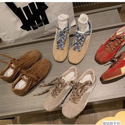 Lan Cabinet 2025 Autumn and Winter Fashionable Retro Contrasting Color Round Square Head Casual Style Forrest Gump Training Shoes Ins Women's New 