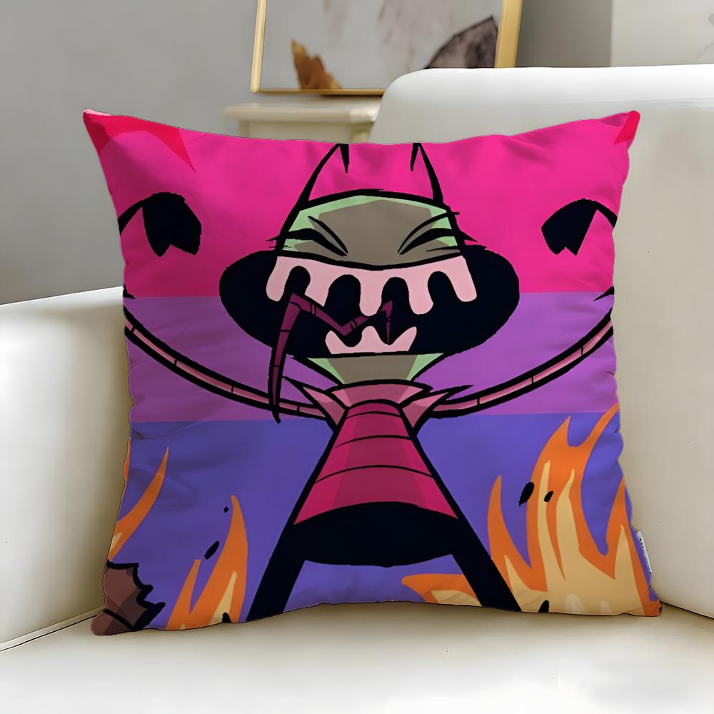 Classic Animated Series Invader Zim Cushion Cover Soft & Easy-Wash Pillow Case – Versatile for Couch, Bed, Travel and Office