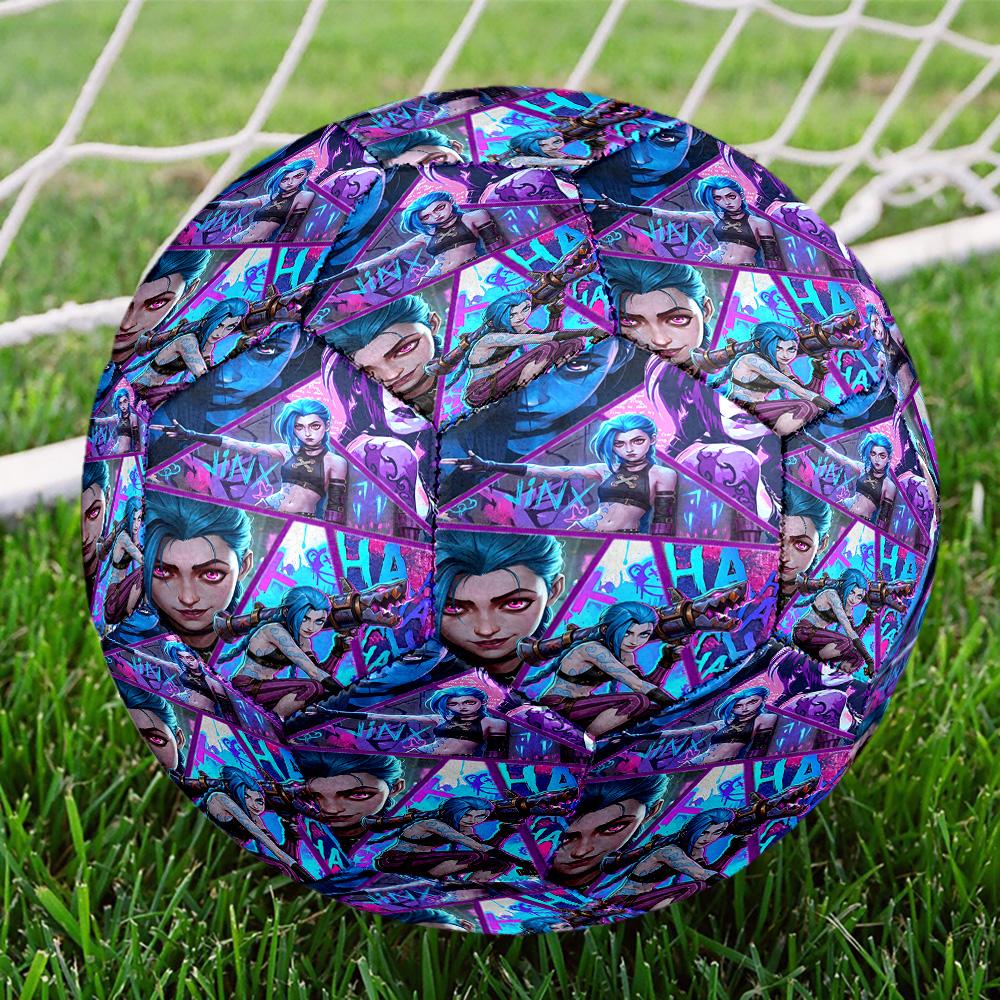Jinx Print Size 5 Soccer Ball, Standard Match Football for Sports Game and Team Practice, Ideal Gift for Soccer Fans