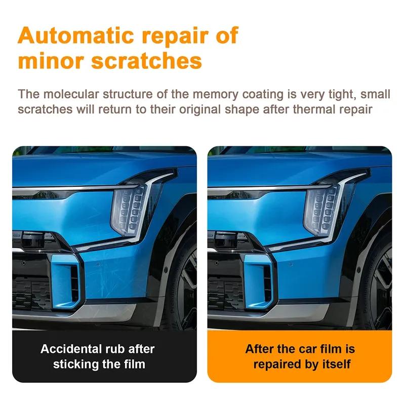 For KIA EV9 GT-Line 2024 Car Headlight Rearview B C Pillar TPU Protection Film Pre-cut Clear PPF Anti-scratch Resistant Kit