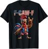 F Caw F American Flag Rooster 4th of July Fawk Chicken Humor T-Shirt