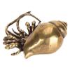 Brass Hermit Crab Staute Compact Flat Bottom Tea Pet Hermit Crab Desktop Decor for Office