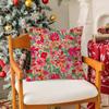 Full Print Floral Print Pattern Pillow Case Silky Short Plush with Invisible Zipper Dustproof Sofa Cushion Cover for Home Decor