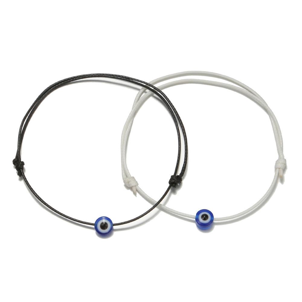 Vintage Style Evil Eye Handwoven Bracelet Set For Couples And Friends
