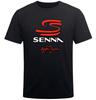 Ayrton Senna F1 Racing Signature Logo Graphic T-Shirt