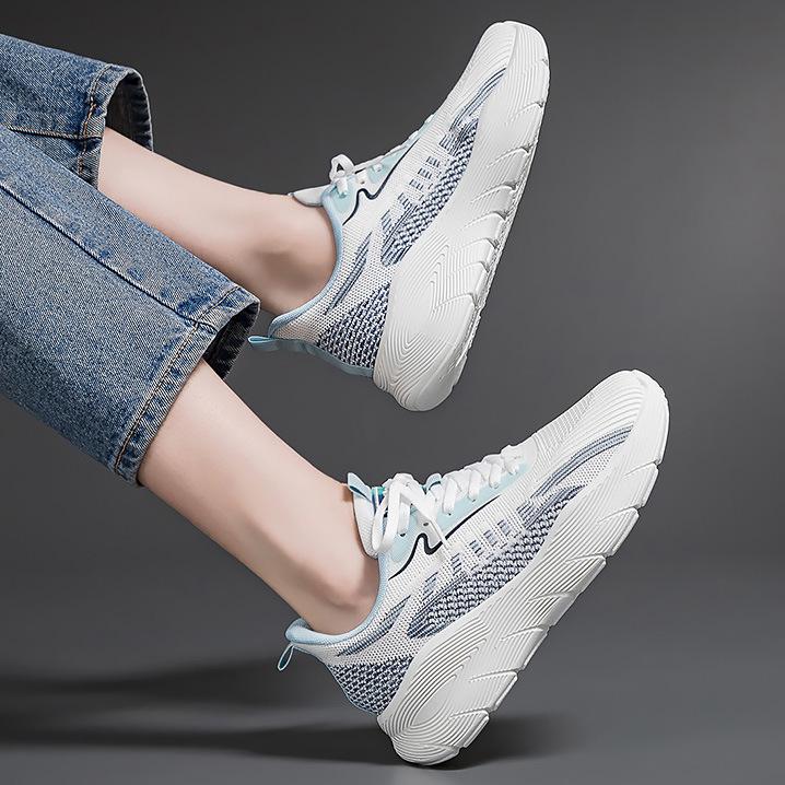 

Couple flying woven shoes spring and summer new platform sports shoes women s versatile casual dad shoes running shoes F8830 35 [Female size] темно-синий