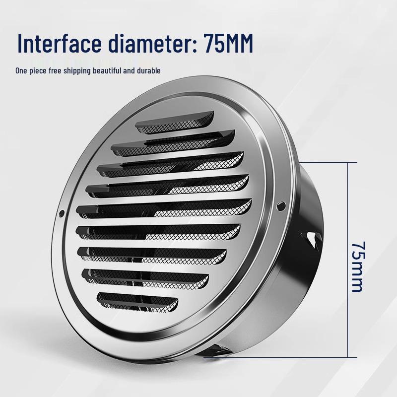 Stainless Steel Flat Mouth Wind Cap: Exterior Wall Exhaust Hood