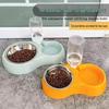 Dual Pet Bowl: Non-Slip Automatic Water and Food Bowl for Cats & Large Dogs