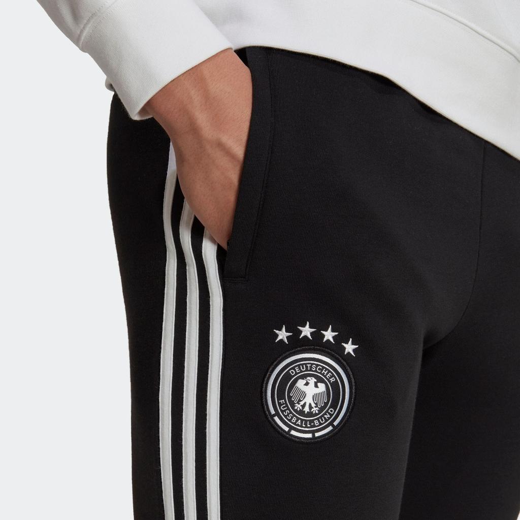 Adidas Logo Print Stripe Slim Fit Track Pants Men Bottoms Black HU1362