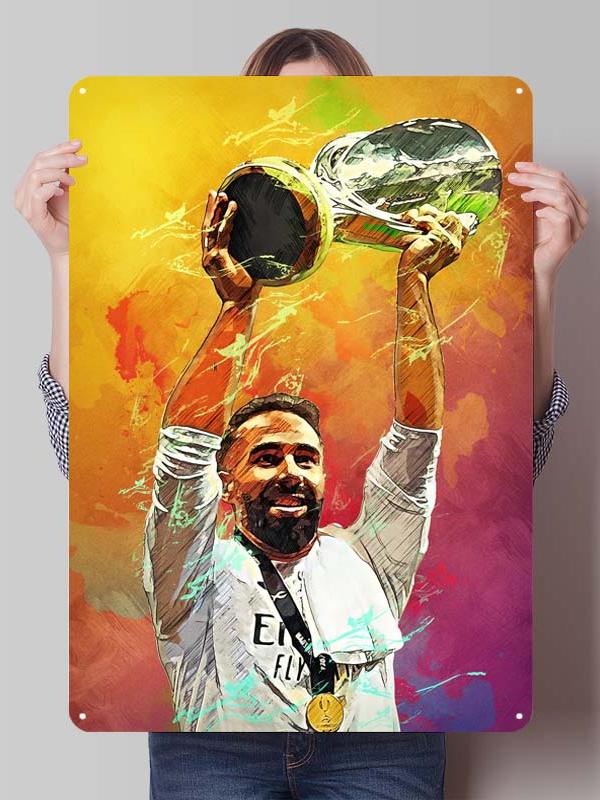 Dani Carvajal Metal Posters Customizable Sign Decor for Room Decoration Football Player Tin Signs for Home Wall Art Decoration