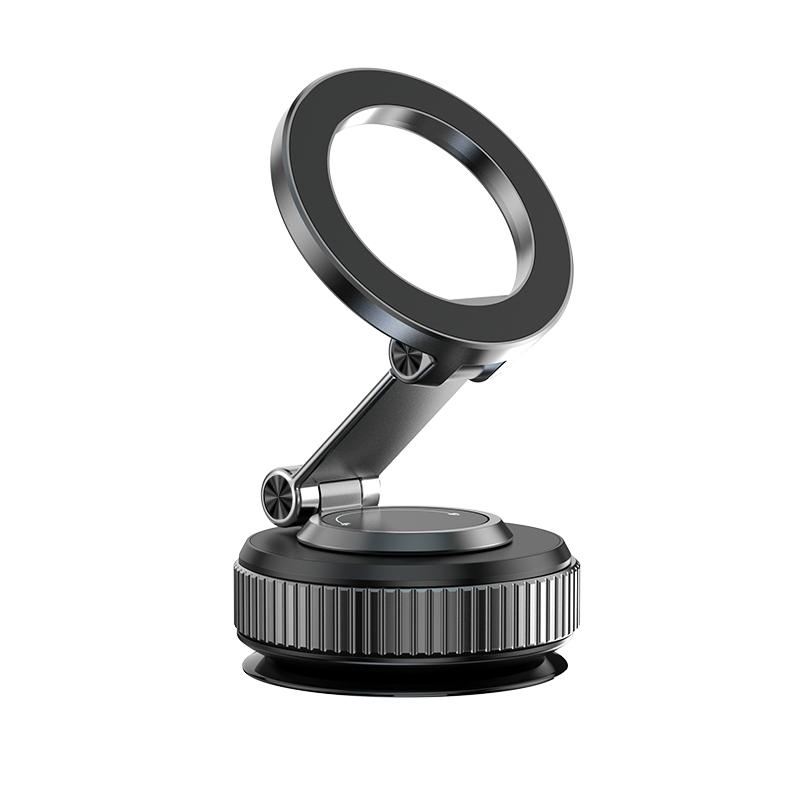 2026 New Trending Magnetic Alloy Vacuum Suction Mobile Phone Stand for Car Dashboard & Desk Magnetic чёрный