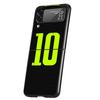 FootBall Number Phone Cover For Samsung Galaxy Z Flip 4 Case Black For Samsung Z Flip 3 Hard PC Luxury Foldable Shell Fundas Bag